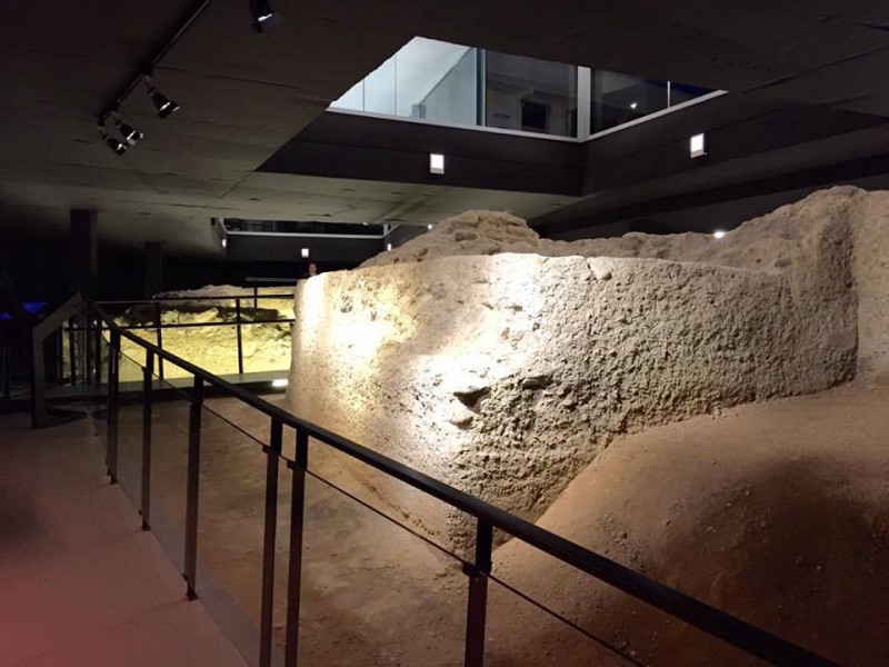 The MUDEM museum and the medieval wall of Molina de Segura