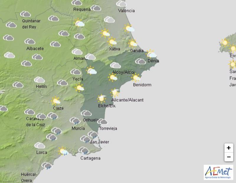 Temperatures climb as storms abate: Alicante weather forecast Nov 14-17