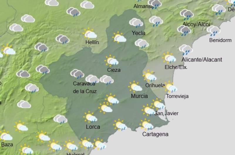 Chill in the air as rain expected this week: Murcia weather forecast January 13-19