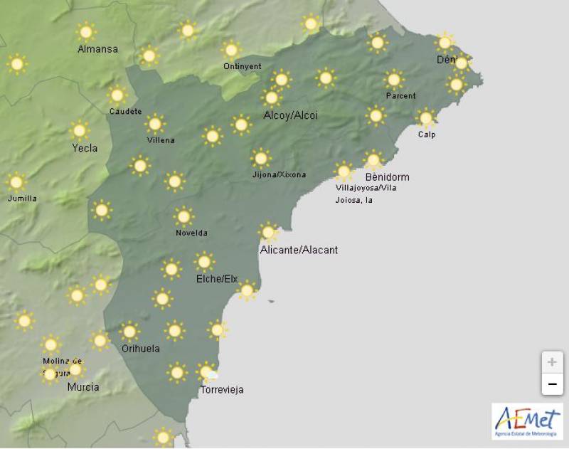 Bright and breezy: Alicante weather forecast February 3-6