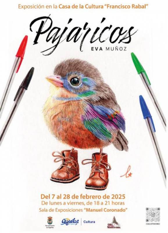 Until February 28 BIC biro illustrations exhibition in Aguilas