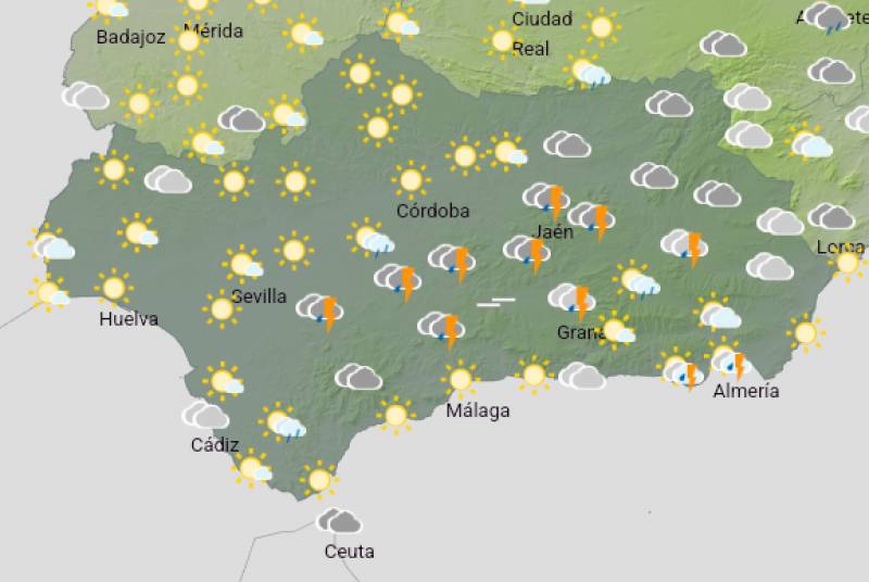 Andalucía weekend weather forecast March 13-16: Rainy start with improving conditions