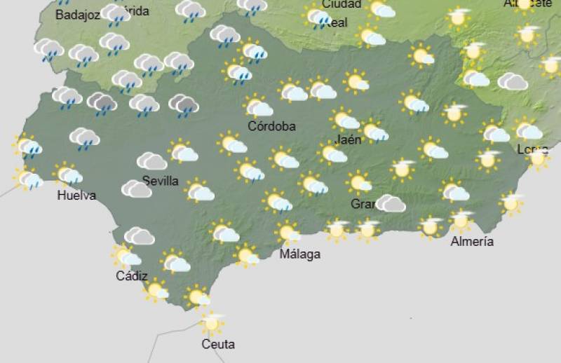 Andalucía weekend weather forecast April 17 to 20: Warmer days with scattered showers and breezy spells
