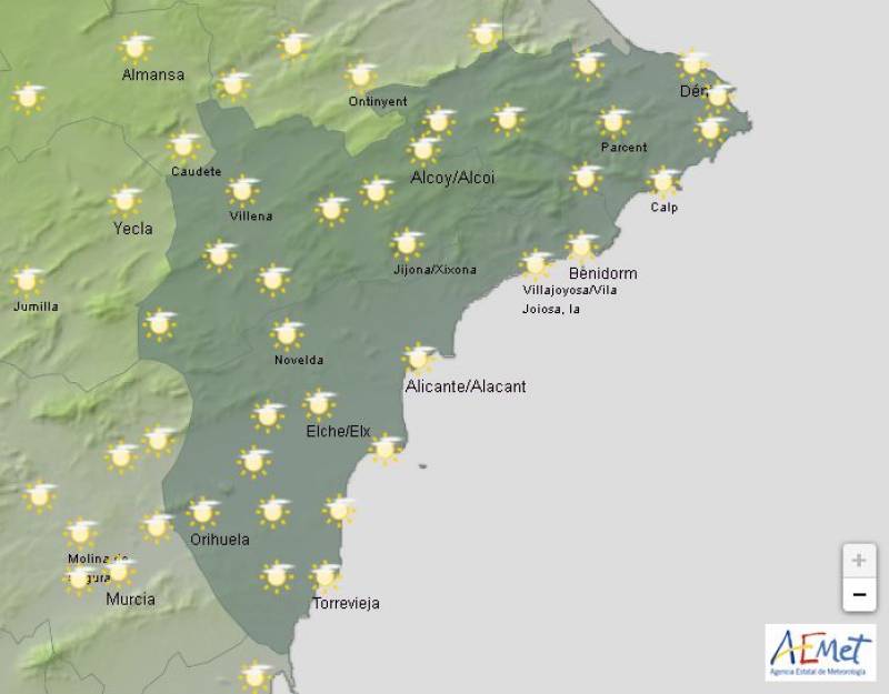 Sun before the rain: Alicante weather forecast April 17-20