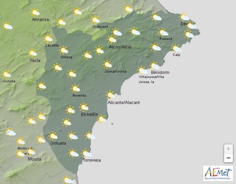 Sun before the rain: Alicante weather forecast April 17-20