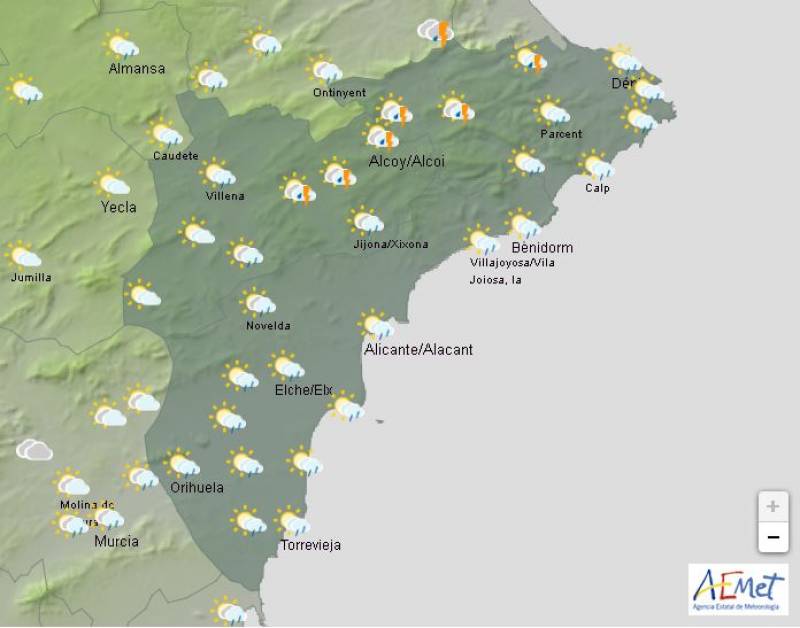 Sun before the rain: Alicante weather forecast April 17-20