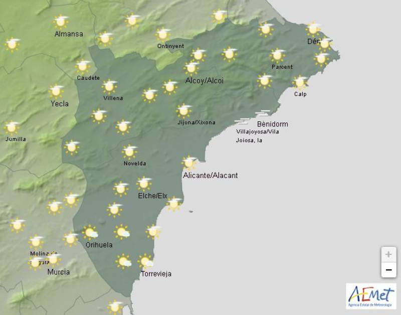 A weekend of sunshine: Alicante weather forecast April 24-28