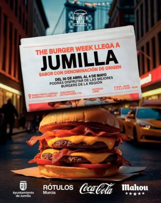 April 30 to May 4 Burger Week in Jumilla!