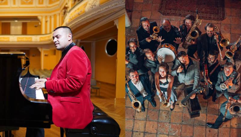 July 5 The Emmet Cohen Trio & Patrick Bartley followed by Uroš Perić & the Barcelona Big Blues Band with Saša Lešnjek at the 2025 San Javier International Jazz Festival