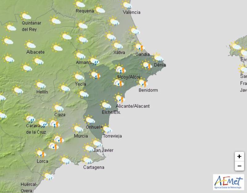 Alicante weekend weather forecast May 8-11: Stormy start before a calmer weekend