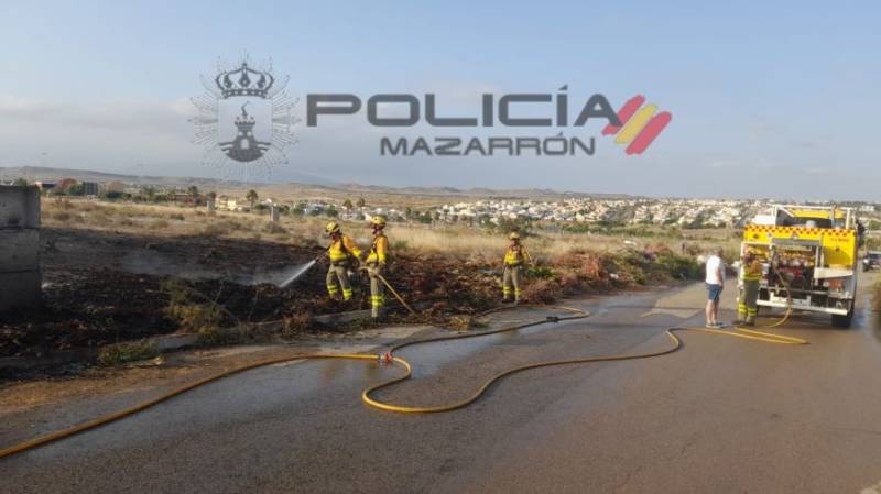 Camposol green waste area goes up in flames