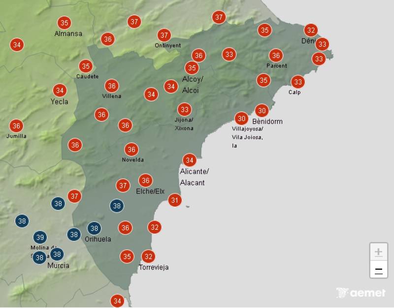 Beware the heat this weekend! Alicante weather forecast August 14-17