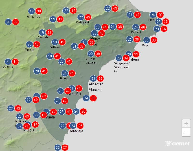 Beware the heat this weekend! Alicante weather forecast August 14-17