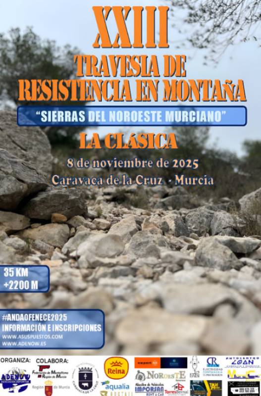 November 8 Join a 35-km mountain resistance hike in the countryside of Caravaca
