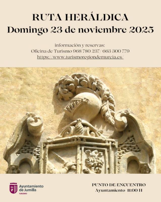 November 23 Guided tour of the heraldic decorations on buildings in the centre of Jumilla
