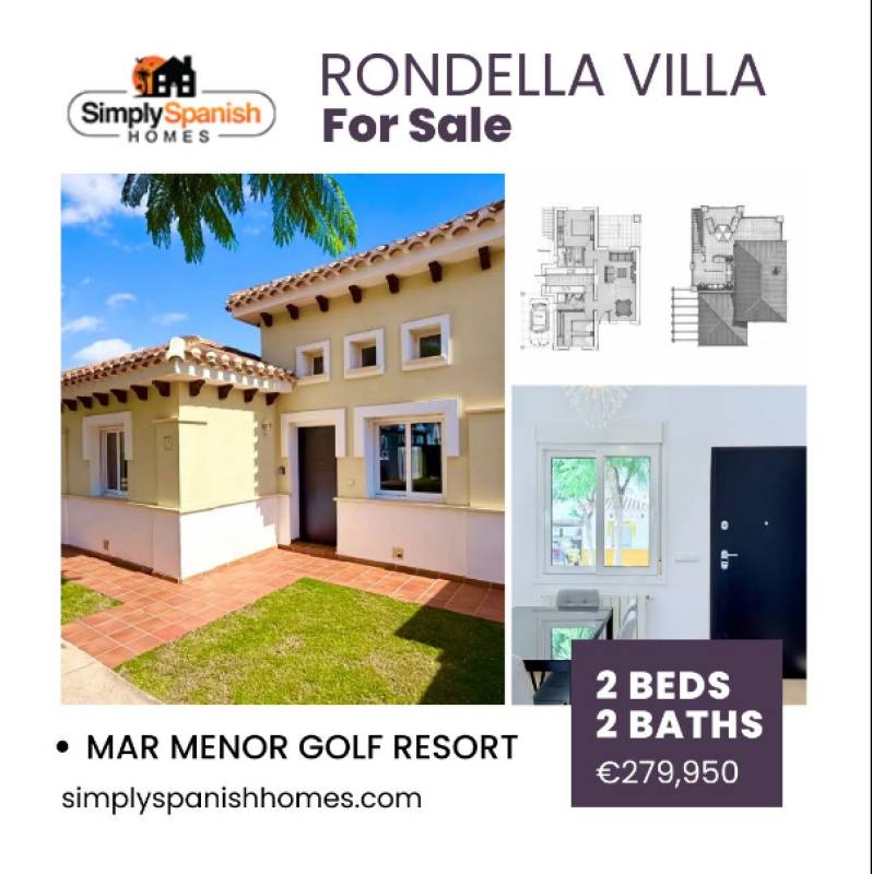 Stylish Rondella villa on the Mar Menor Golf Resort for €279,950