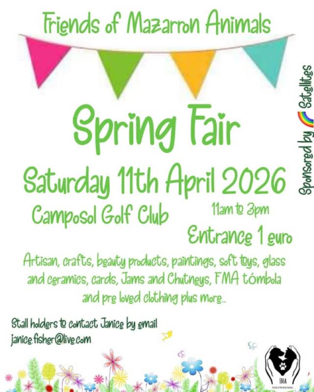 April 11 Camposol Spring Fair in aid of Friends of Mazarrón Animals