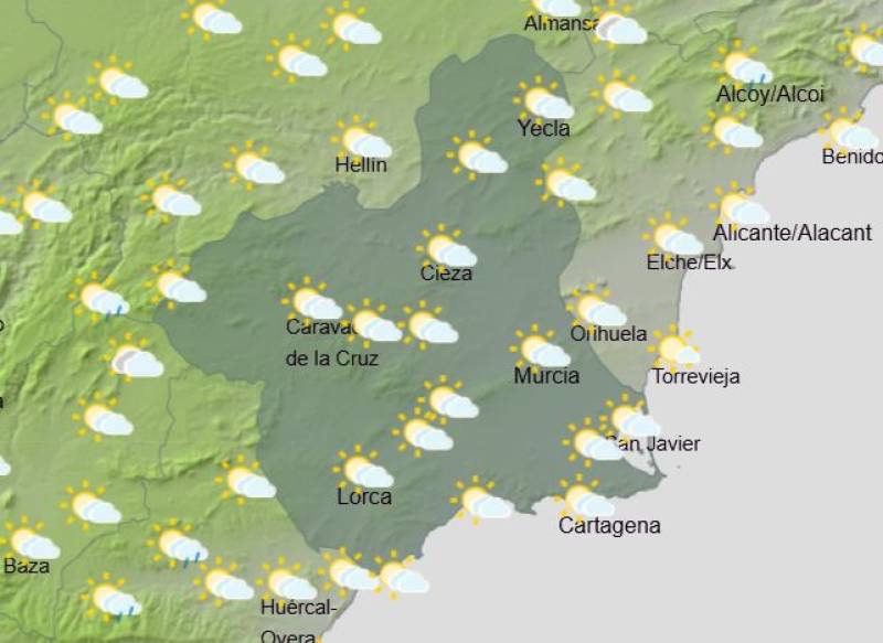 What we can expect from the weather in Murcia this week: Forecast for March 9-12