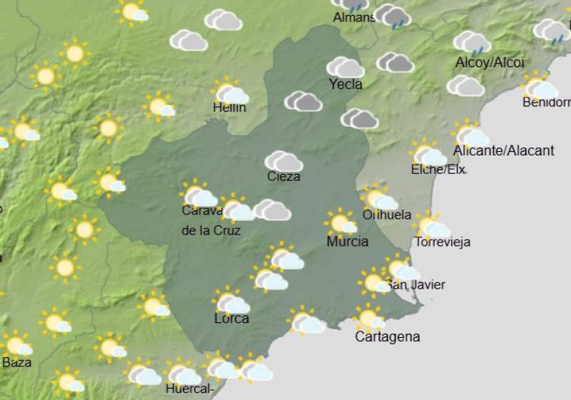 Murcia weekly weather forecast March 16-19: Sunny and dry