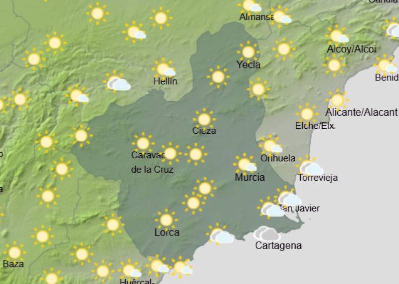 Murcia weekly weather forecast March 23-26