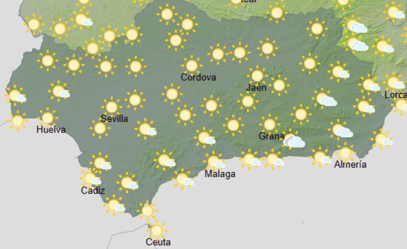 Andalucía weekly weather forecast June 1-4: Very hot inland, brighter on the coast