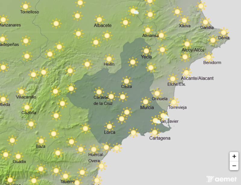 Wall-to-wall sunshine and soaring temperatures: Murcia weather forecast June 8-11