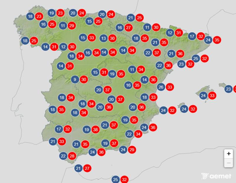 Spain weather forecast Aug 3-6: Temperatures climb back towards 40°C this week
