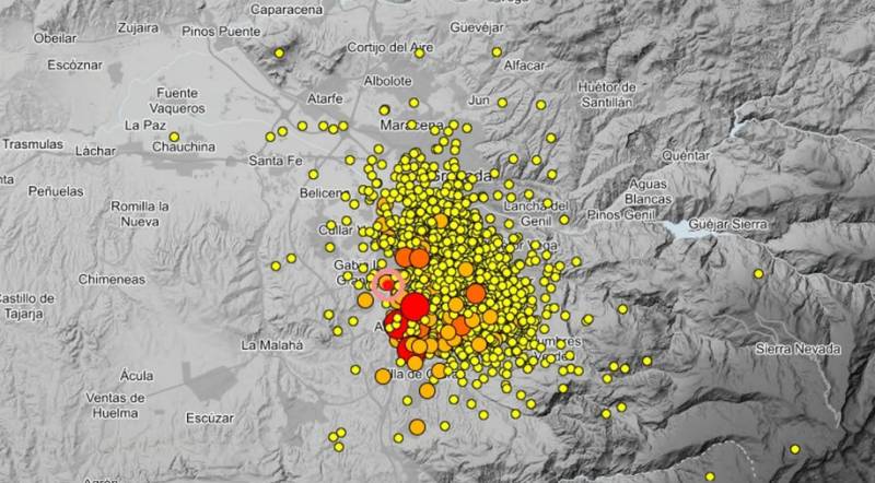 Five more earthquakes shake Granada as major seismic series passes 1,000 tremors