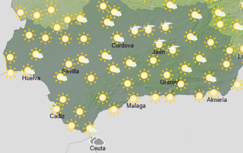 Andalucía weekend weather forecast September 24-27: Heat warnings return as inland temperatures push back towards 40°C