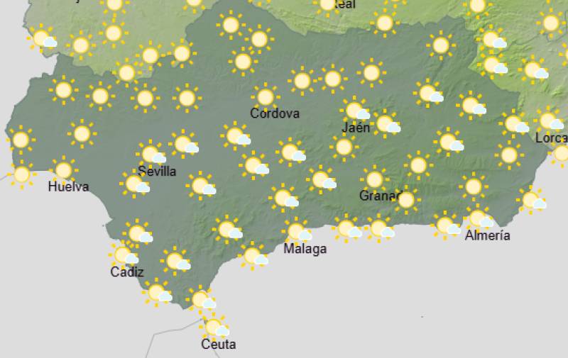 Andalucía weekly weather forecast October 19-22: Storms clear to give a crisp and mainly sunny week