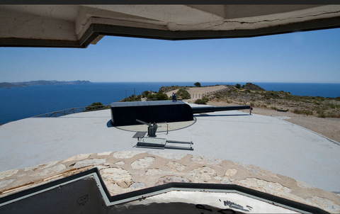 The batteries and gun emplacements at Castillitos and El Jorel, Cabo Tiñoso